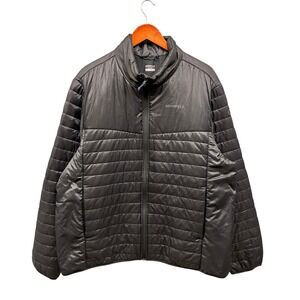 Merrell Lightweight Puffer Jacket Men's XXL Black Insulated Outdoor Full Zip
